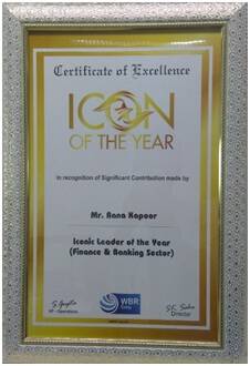RANA KAPOOR RECOGNIZED AS ‘ICON OF THE YEAR’